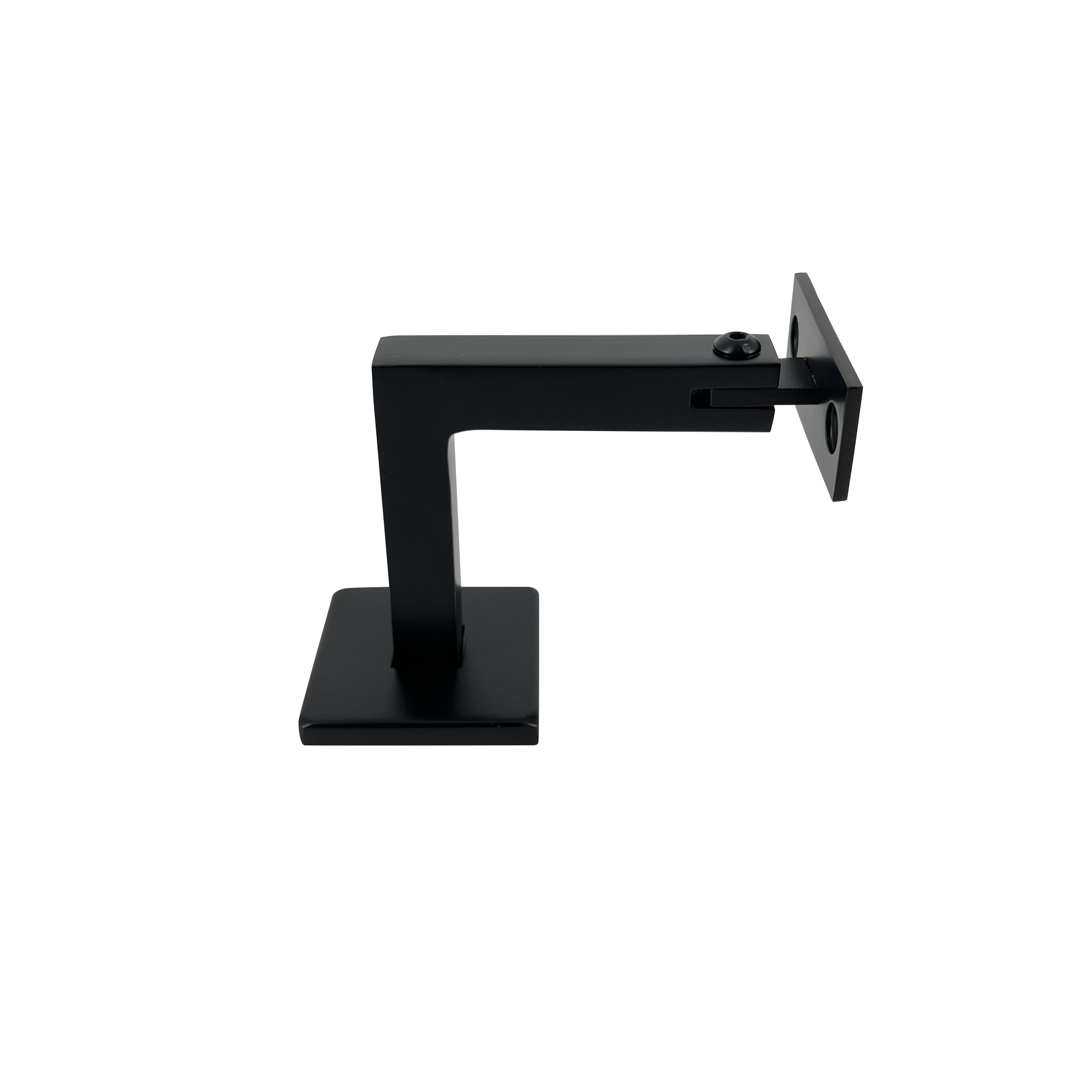 SS Square Base Wall Bracket-Matt Black