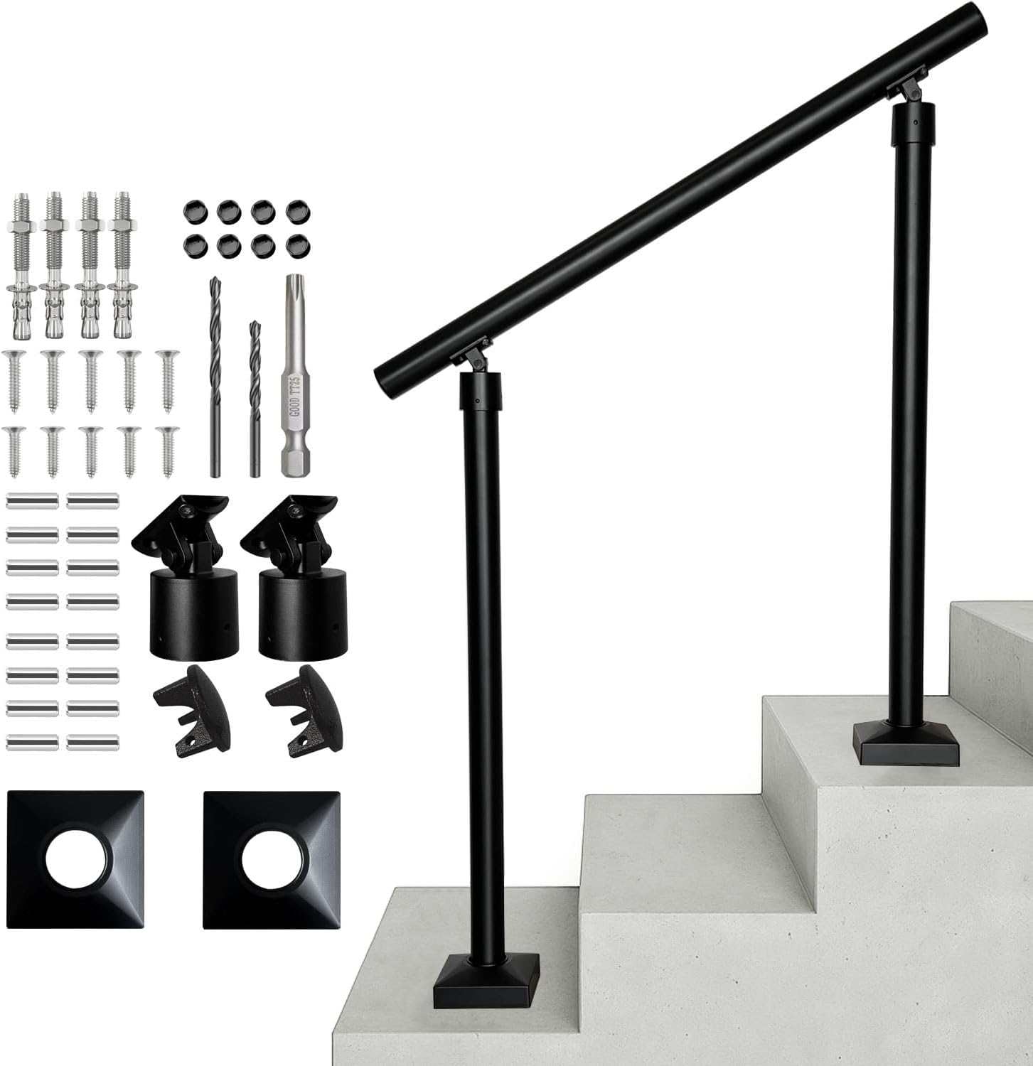 ADA Aluminum Handrail With Post