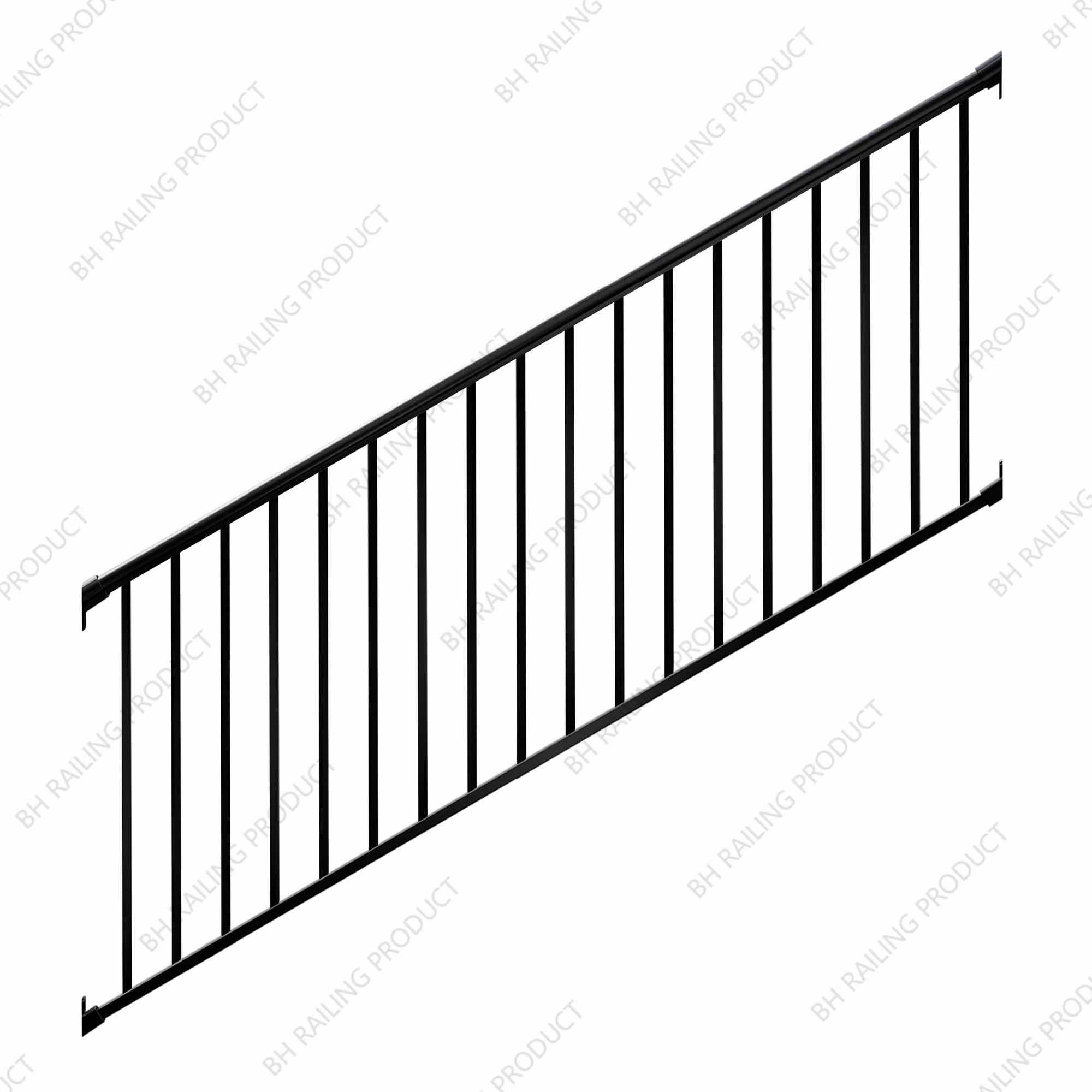BHR-2000 36 in. H x 8 ft. Aluminum Stair Picket Railing