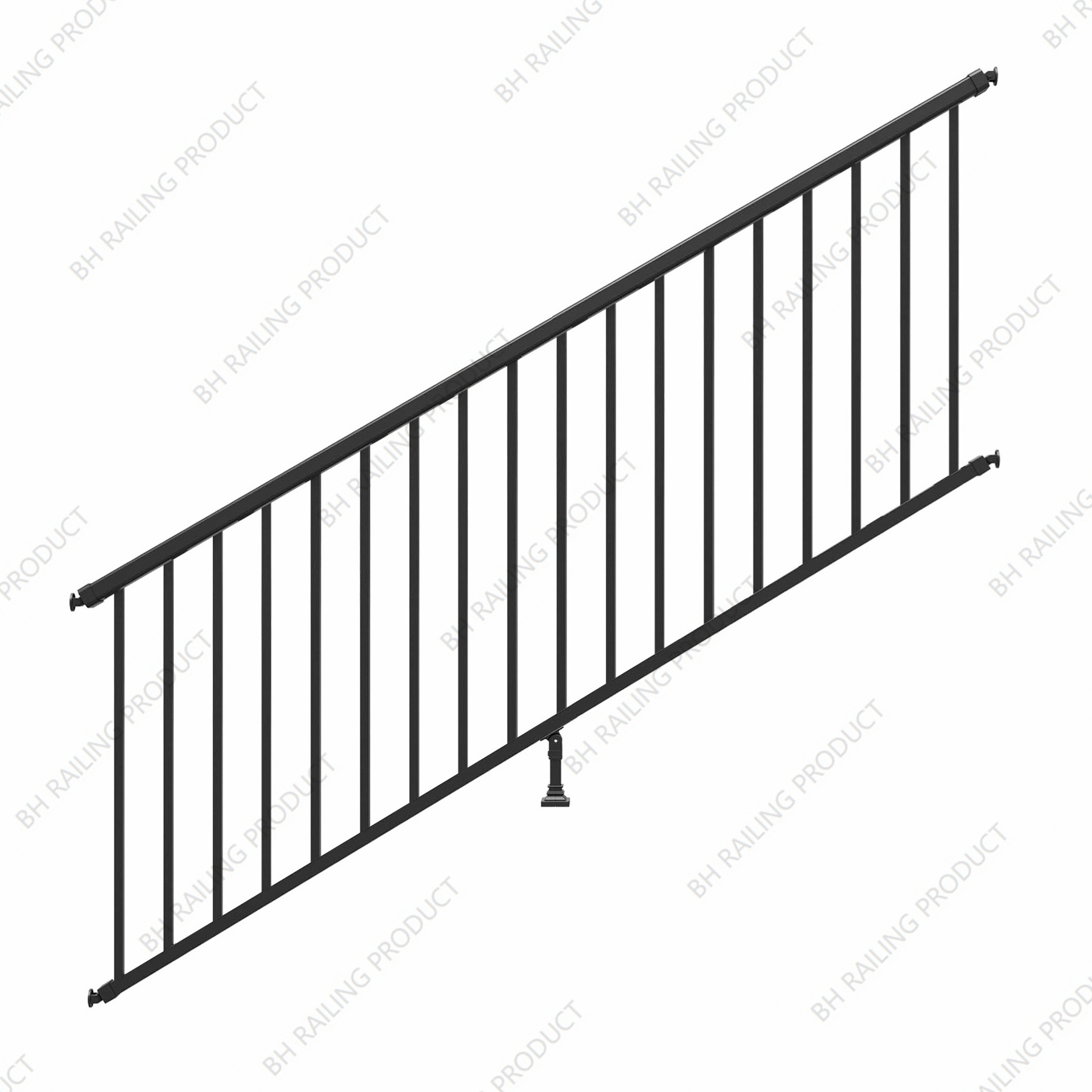 BH-R1000 36 in. H x 8 ft. Aluminum Stair Picket Railing