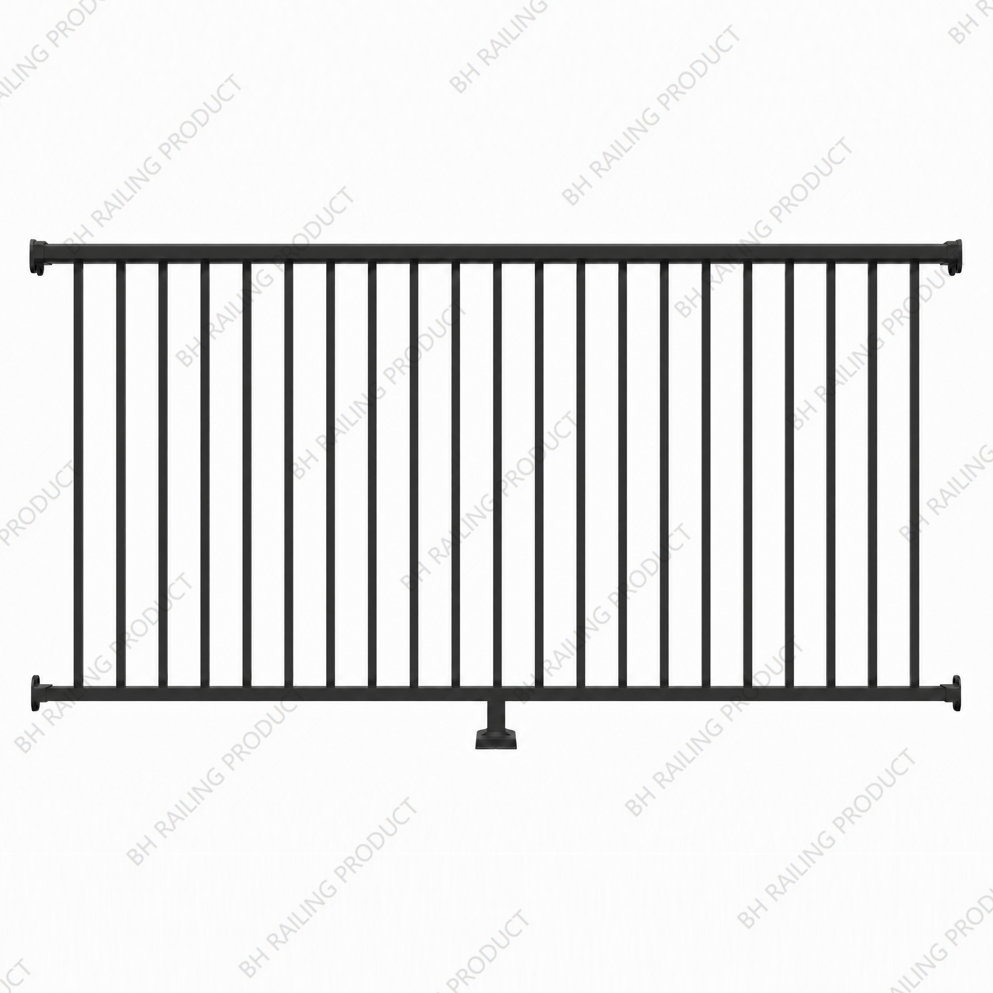 BH-R1000 36 in. H x 8 ft. Aluminum Straight Picket Railing